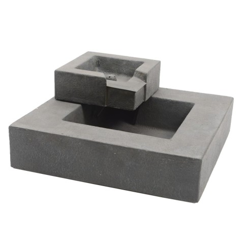FONTANA RESINA 2 PIANI GREY 60X60X25